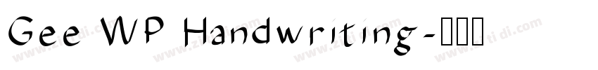 Gee WP Handwriting字体转换